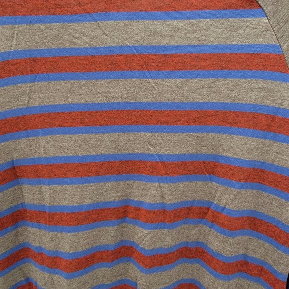 New w tags Randy LuLaRoe Size XXL 2XL Longer Gray Stripe Red Blue w Solid Sleeve - Picture 7 of 8